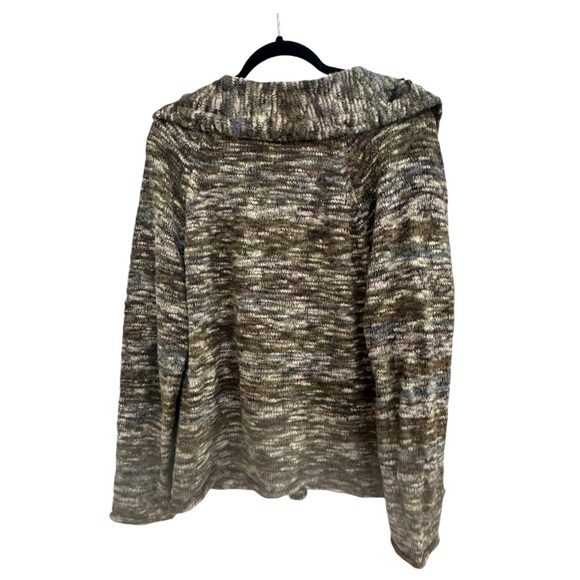 Coldwater Creek Knit Cardigan Sweater with Floral Appliqué in women’s Large - Picture 2 of 9